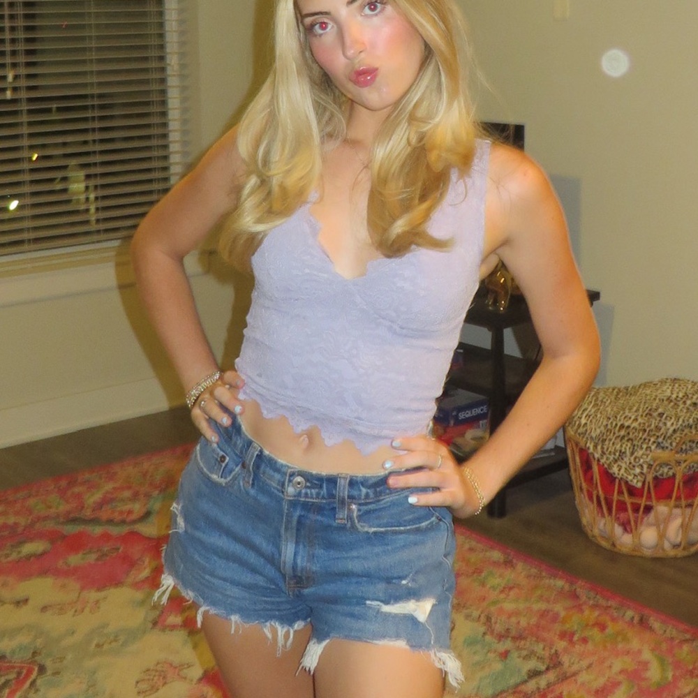 PURPLE LACE TOP